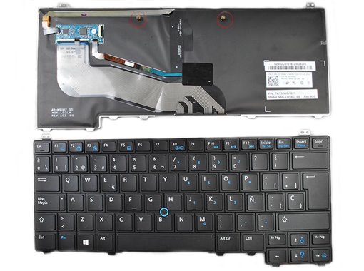 Teclado para DELL Latitude E5440 Negro  (con point, Backlit,  Win8) 