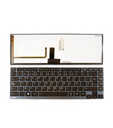 Teclado para TOSHIBA U900 GRAY Marco Negro (Backlit para Win 8 OS) 