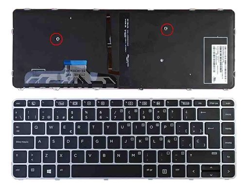 Clavier pour ordinateur portable HP ELITEBOOK FOLIO 1040 G3 PLATA