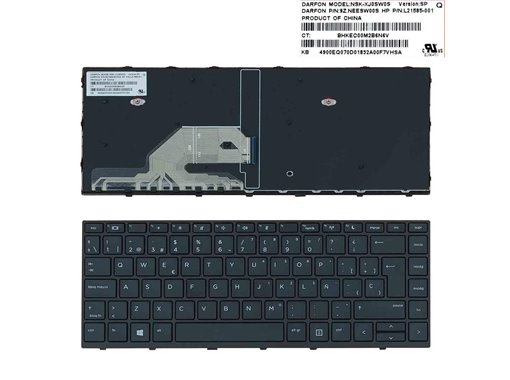 TECLADO PARA PORTÁTIL HP PROBOOK 430 G5 440 G5 445 G5 NEGRO CON MARCO