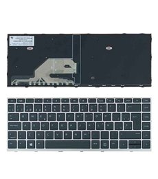 TECLADO PARA PORTÁTIL HP PROBOOK 430 G5 440 G5 445 G5 NEGRO CON MARCO PLATA