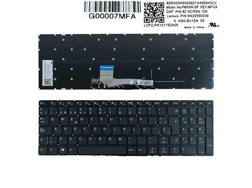 TECLADO PARA PORTÁTIL LENOVO IDEAPAD 310S-15ISK 510S-15ISK 310S-15IKB NEGRO SIN MARCO