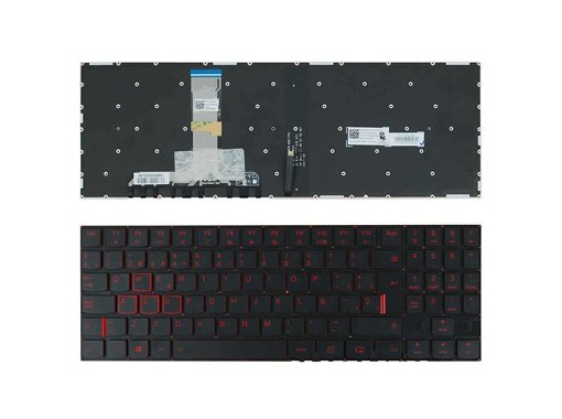 TECLADO RETROILUMINADO EN ROJO PARA PORTÁTIL LENOVO LEGION Y520 Y520-15IKB R720 R720-15IKB NEGRO