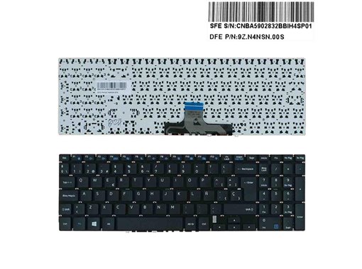TECLADO PARA PORTÁTIL SAMSUNG NP300E5K 300E5K NEGRO SIN MARCO TECLADO PARA PORTÁTIL SAMSUNG NP300E5K 300E5K NEGRO SIN MARCO
