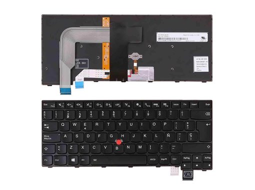 TECLADO RETROILUMINADO PARA PORTÁTIL LENOVO THINKPAD 13 T460S T470S MARCO NEGRO