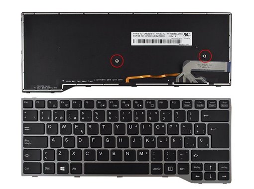 TECLADO RETROILUMINADO PARA PORTÁTIL FUJITSU LIFEBOOK E743 E744 E733 E734