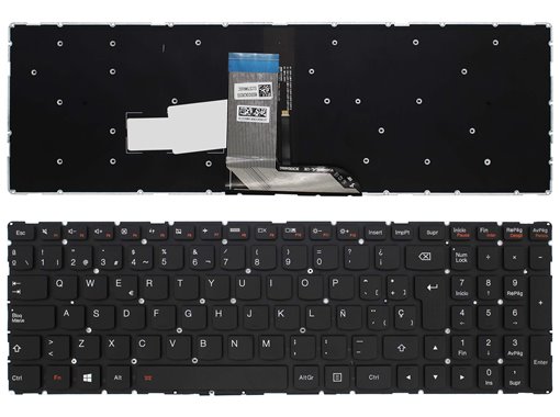 Clavier pour ordinateur portable LENOVO IDEAPAD YOGA 700-15ISK NEGRO RETROILUMINADO