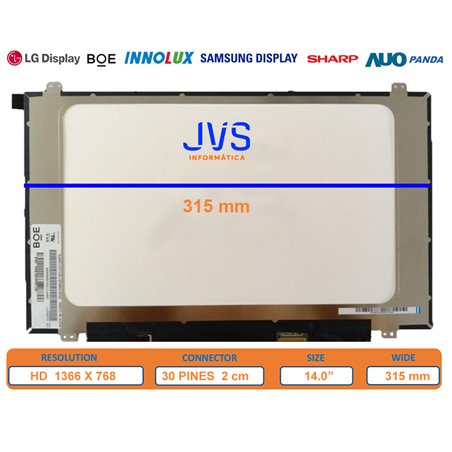 Dalle écran LCD N140BGA-EB4 Rev.C1 14″ LED – HD 1366×768 – 30 Pins 20mm – DisplaySeek