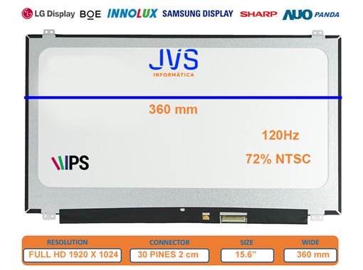 Pantalla B156HAN04.5 Brillo Refresco 120Hz 15.6 pulgadas [Nueva]