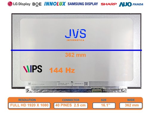 Dalle Écran N161HCA-GA1 NV161FHM-NY1 NV161FHM-NX1 NV161FHM-NY4 Mat 16,1 pouces 144 Hz [Nouveau]