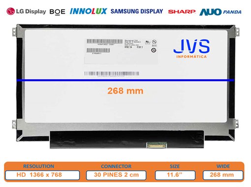 Dalle Écran B116XTN01.0 HW3A 11,6 pouces Luminosité [Nueva]