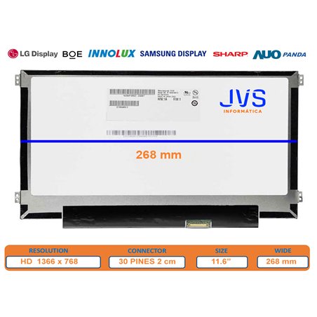 Schermo LCD 11.6 Pollici Per Acer Aspire E3-111, Ricambio Display HD LED 1366x768, 30 Pin
