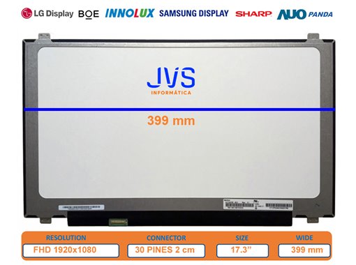 Pantalla N173HCE-E31 REV.C1 Brillo 17.3 pulgadas [Nueva]