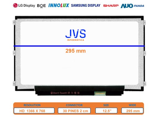 Tela HB125WX1-100 Mate 12.5 polegadas [Novo]