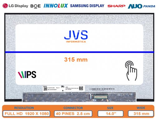 Pantalla táctil N140HCN-E5C NV140FHM-T0A N140HCN-G53 14.0 FullHD mate [Nueva]