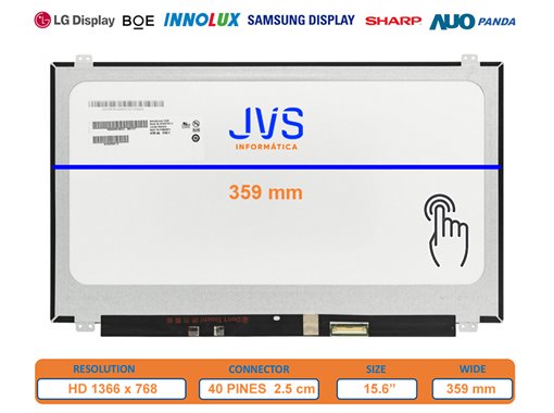 Tela sensível ao toque B156XTK01.0 HW1A Brilho 15.6 polegadas [Novo]