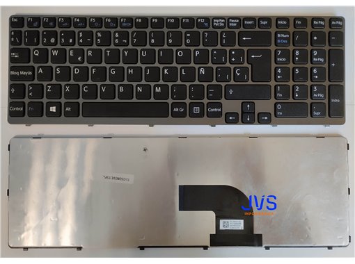 Teclado gris/negro para portátil Sony Vaio SVE15/SVE17/SVE151G17M.