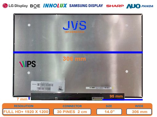  NV140WUM-N44 V8.1 tela FHD+ fosca de 14,0"