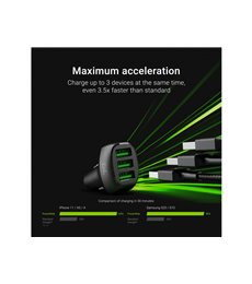 Cargador de coche  54W 3xUSB ultra rápido