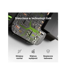 Cargador 65W 2x USB-C, 1x USB-A compatible con carga rápida 3.0