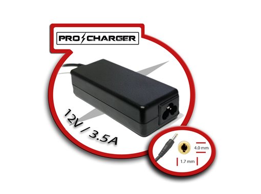 Carregador 12V/3.5A 4.0mm x 1.7mm 42w Pro Charger 