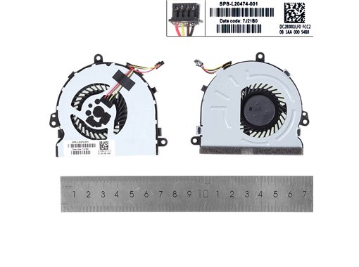 Ventilador CPU para Portátil HP 15-DB, 15-DA, 15-DR, 250 G7, 256 G7, 255 G7, SPS-L20474-001