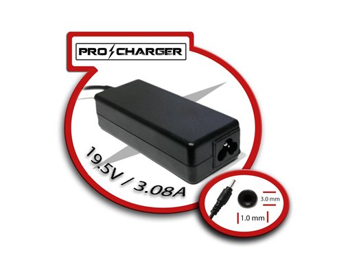 Cargador Asus 19.5v 3.08A 3.0mm x 1.0mm 60w PRO CHARGER