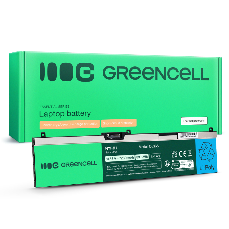 Battery for Dell Precision 7530 7540 7740 - 83.8Wh 11.55V (NYFJH)