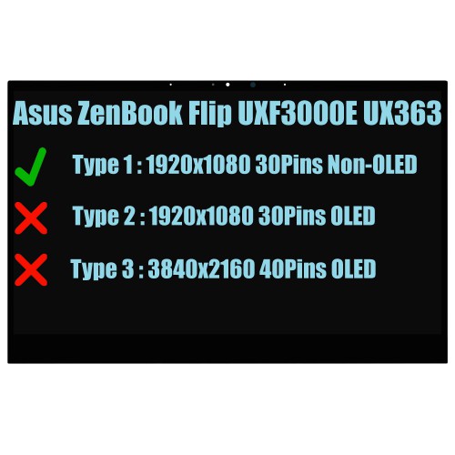 N133HCE-EN2 - Écran Tactile Asus ZenBook UX370 13.3" FHD | JVS Informática