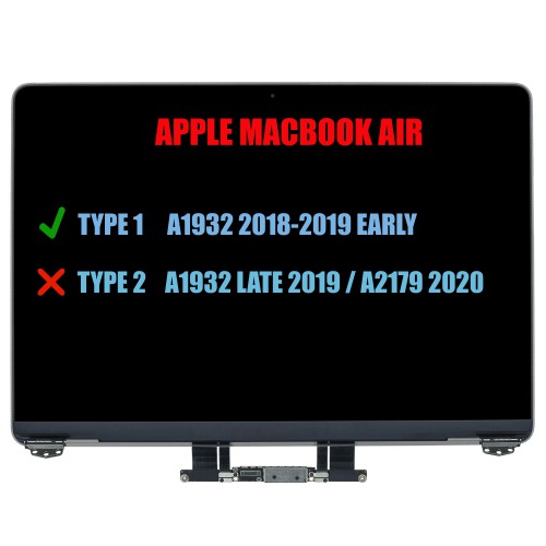 A1932 - Pantalla Completa MacBook Air 13" 2018-2019 Gris | JVS