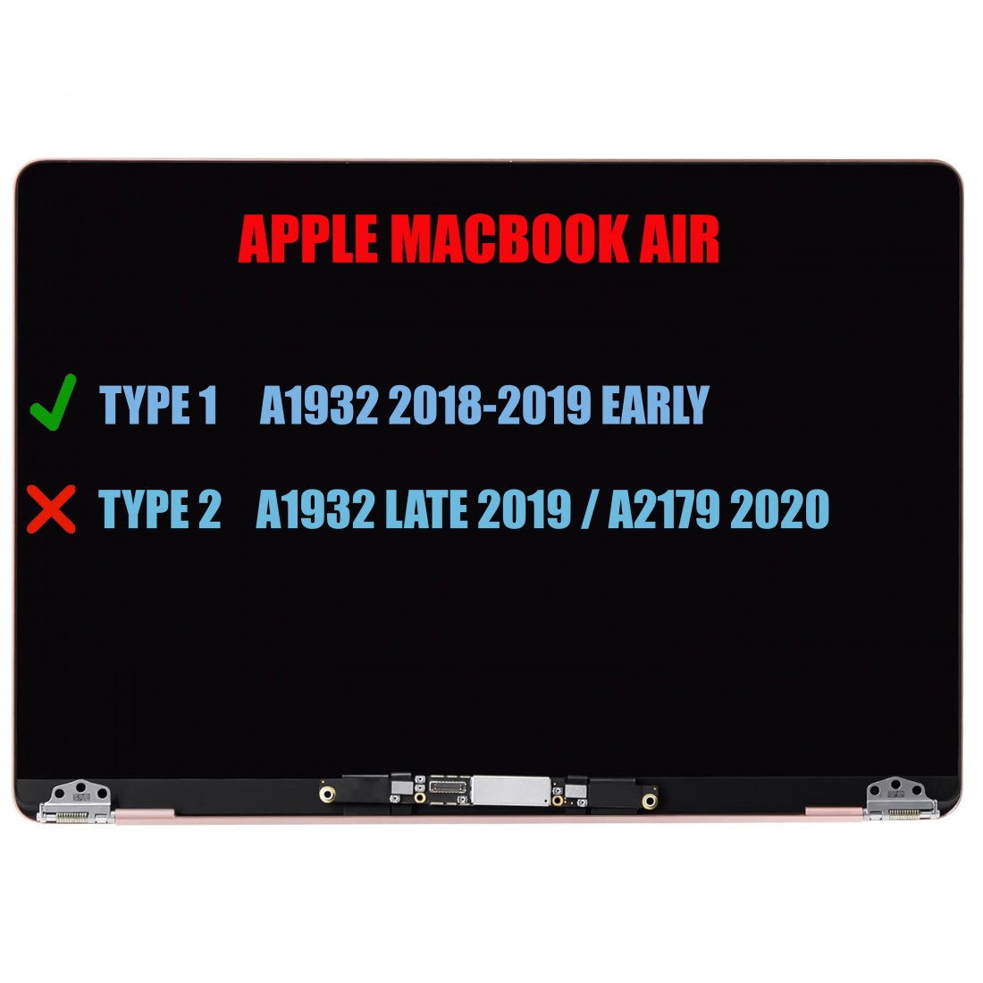 A1932 - Écran Complet MacBook Air 13" 2018-19 Doré | JVS Informática