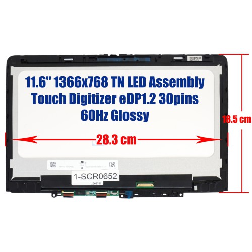 5M11H61340 - 11,6" Touchscreen für Lenovo 300w Yoga Gen 4 | JVS Informática