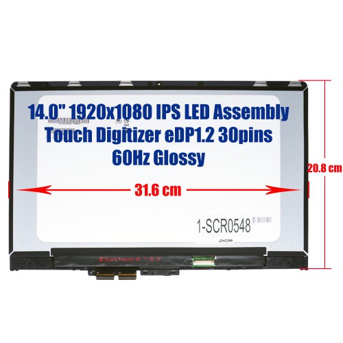 5D10L47419 - Tela Touch Lenovo Yoga 710-14 14.0" FHD | JVS Informática