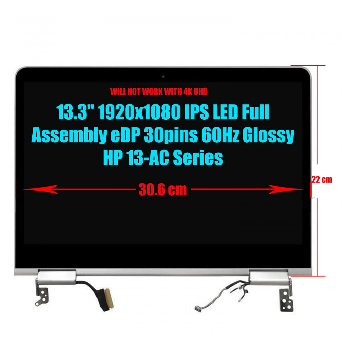 918030-001 - Pantalla Táctil HP Spectre X360 13-AC 13.3" FHD | JVS
