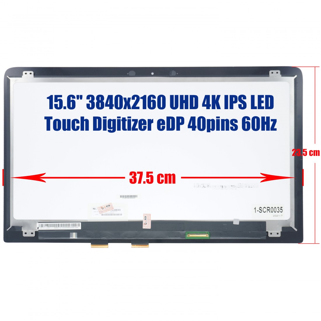 15,6" 4K UHD IPS Touchscreen 40 Pins | JVS Informática