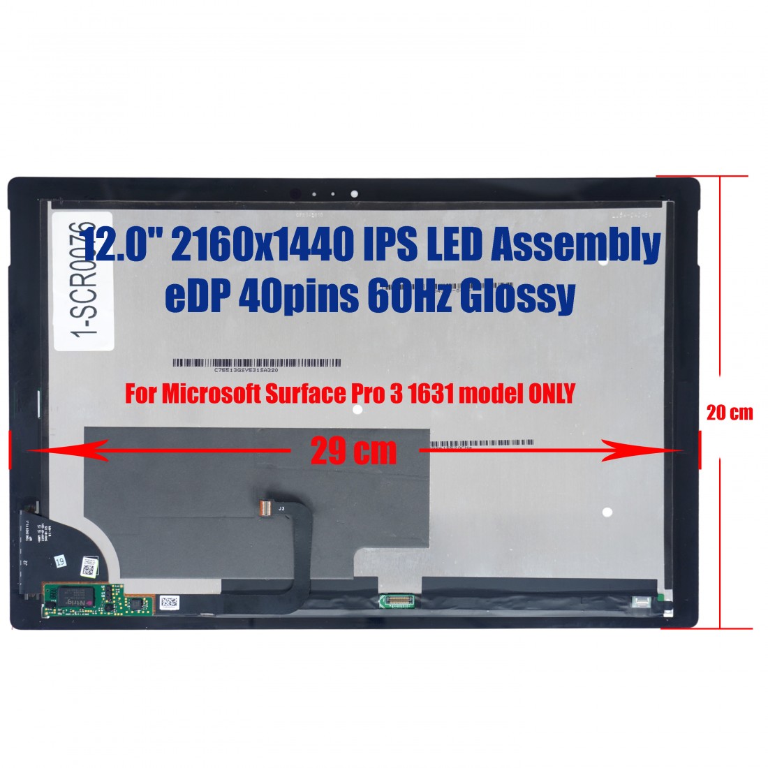 LTL120QL01-001 - Pantalla Táctil Surface Pro 3 1631 V1.1 | JVS
