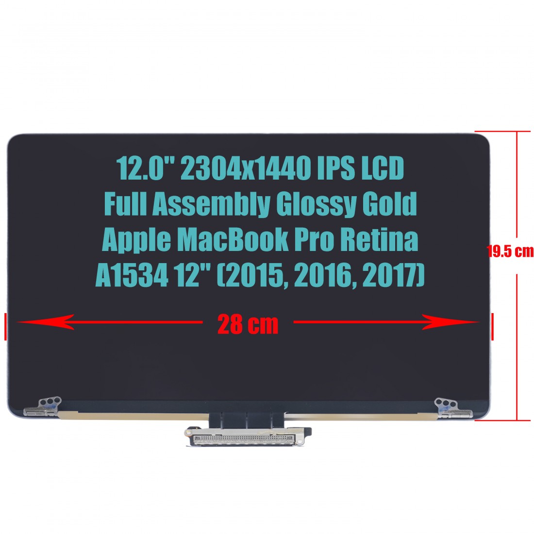 661-02241 - Kompletter Bildschirm MacBook A1534 12" Gold | JVS Informática
