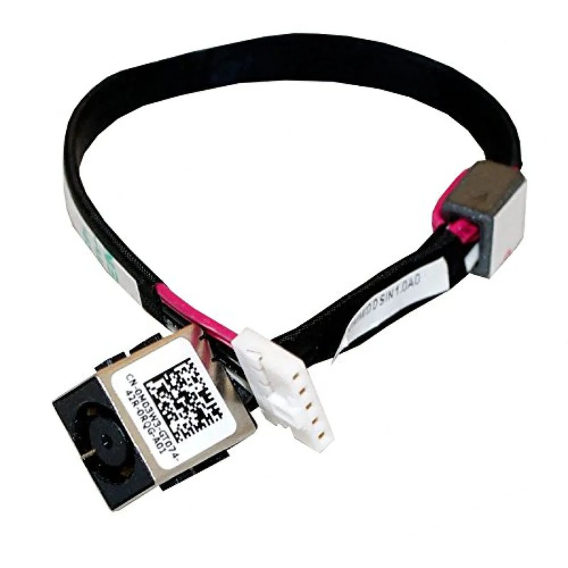 Tomada de corrente contínua para Dell Latitude ZAM60 DC30100QM00DC com Cabo