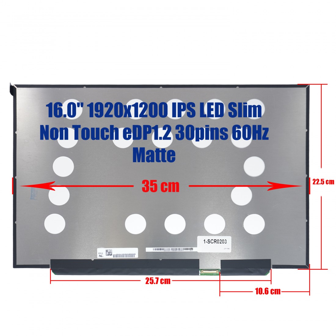 NV160WUM-NH0 - 16.0 WUXGA 1920x1200 30pin Screen | JVS Informática