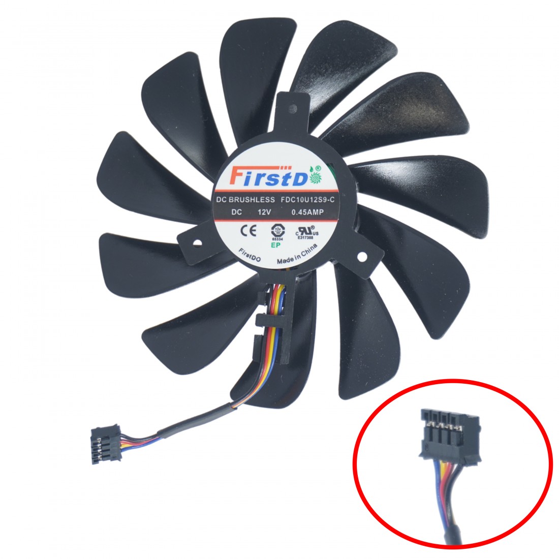 FDC10U12S9-C - Ventilador GPU 95mm para XFX RX580 RX590 | JVS