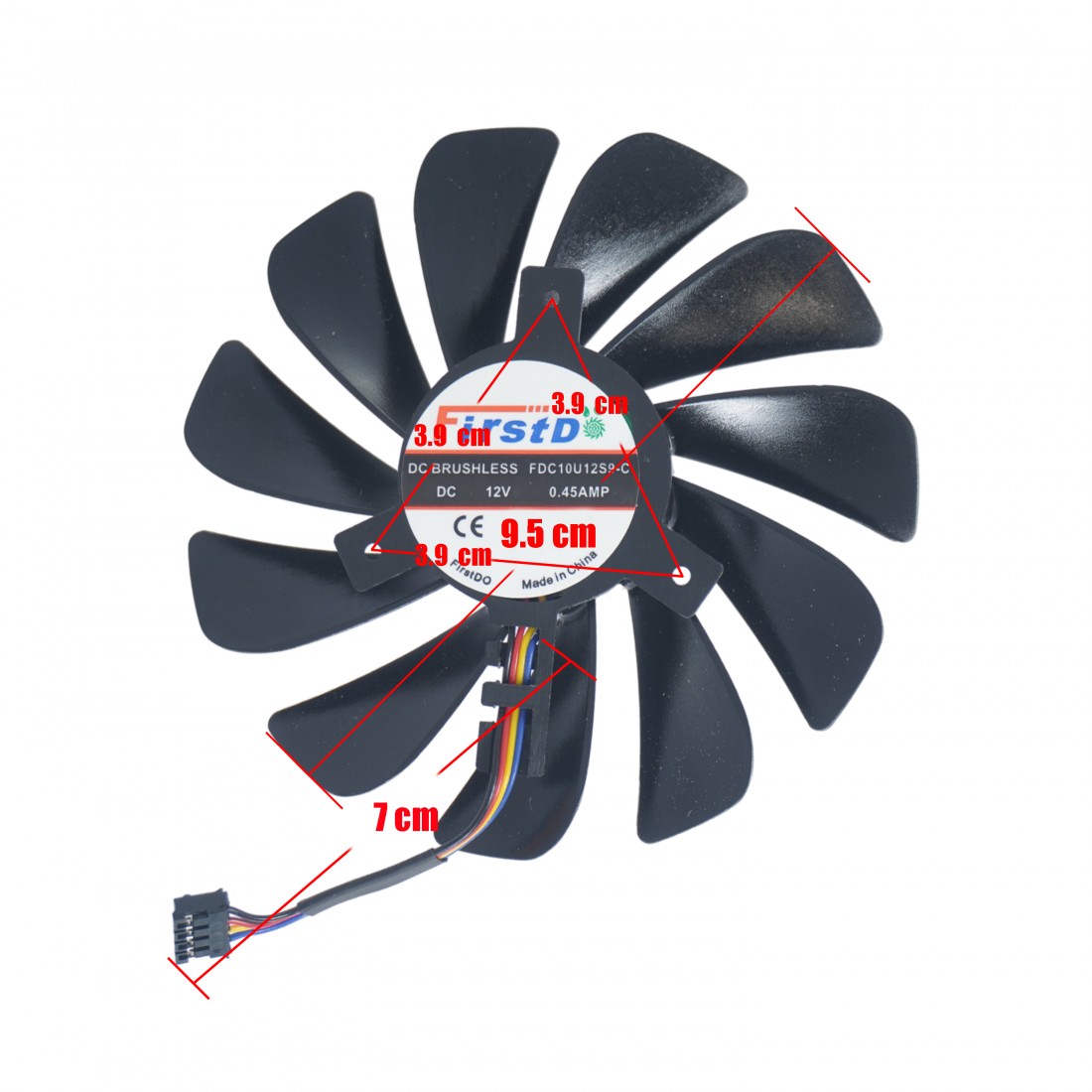 FDC10U12S9-C - GPU-Lüfter 95mm für XFX RX580 RX590 | JVS Informática
