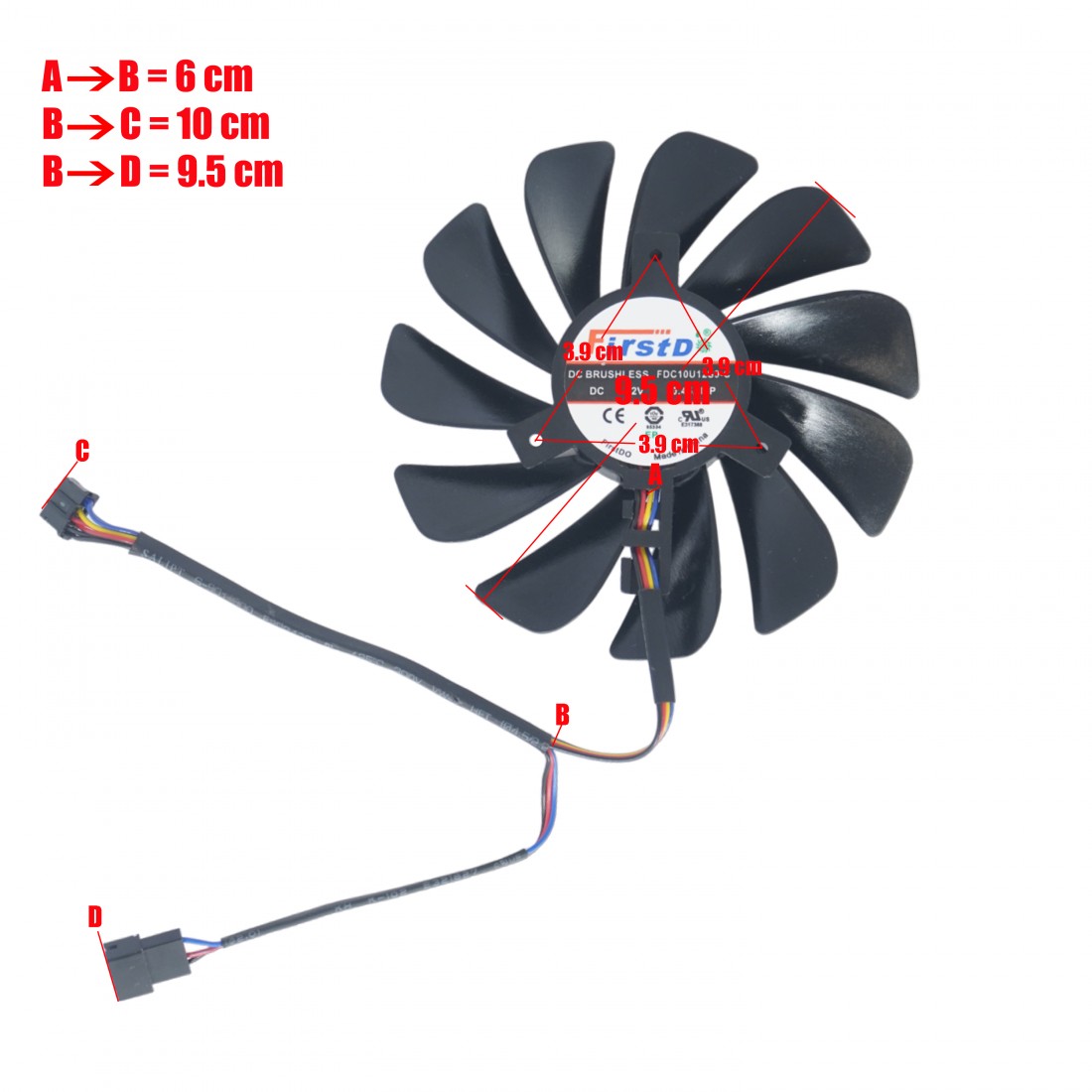 FDC10U12S9-C - 95mm GPU-Lüfter für XFX RX580 / RX590 | JVS Informática