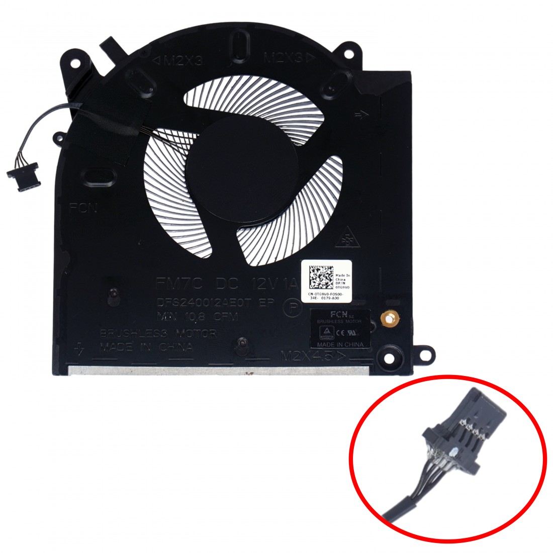 TG9V0 - Ventilateur GPU pour Dell Alienware m15 R3/R4 | JVS Informática