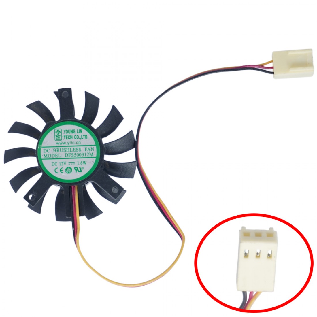 DFS500912M - 45mm 12V 3 Pin GPU Fan | JVS Informática