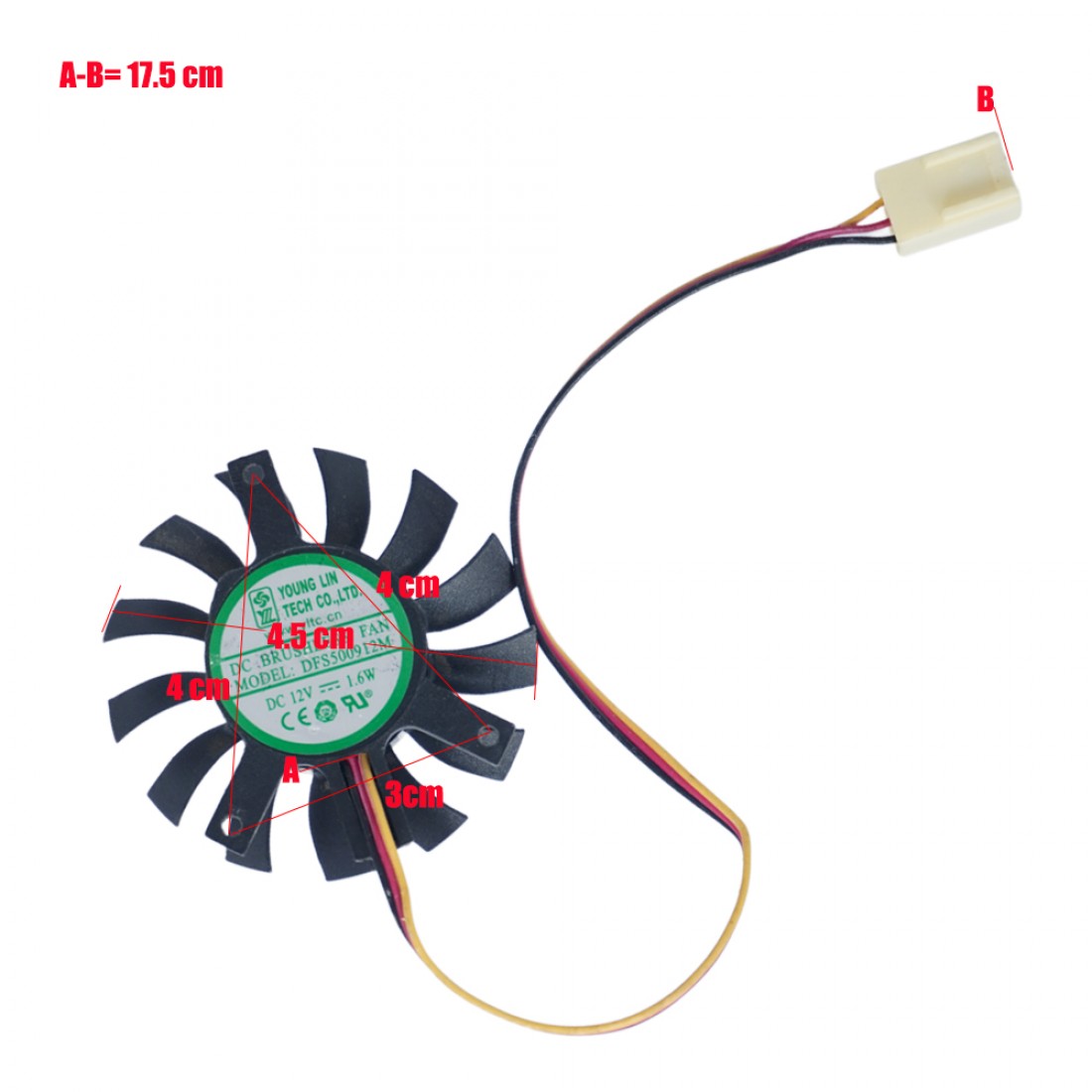 DFS500912M - Ventilador GPU 45mm 12V 3 Pinos | JVS Informática