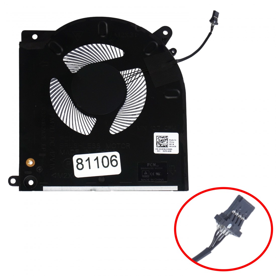 0D1X38 - Ventilador da CPU para Dell Alienware M15 R3/R4 | JVS Informática