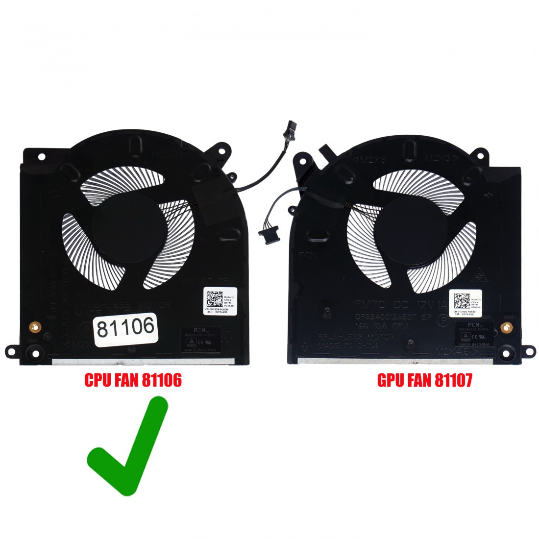0D1X38 - Ventilateur CPU pour Dell Alienware M15 R3/R4 | JVS Informática