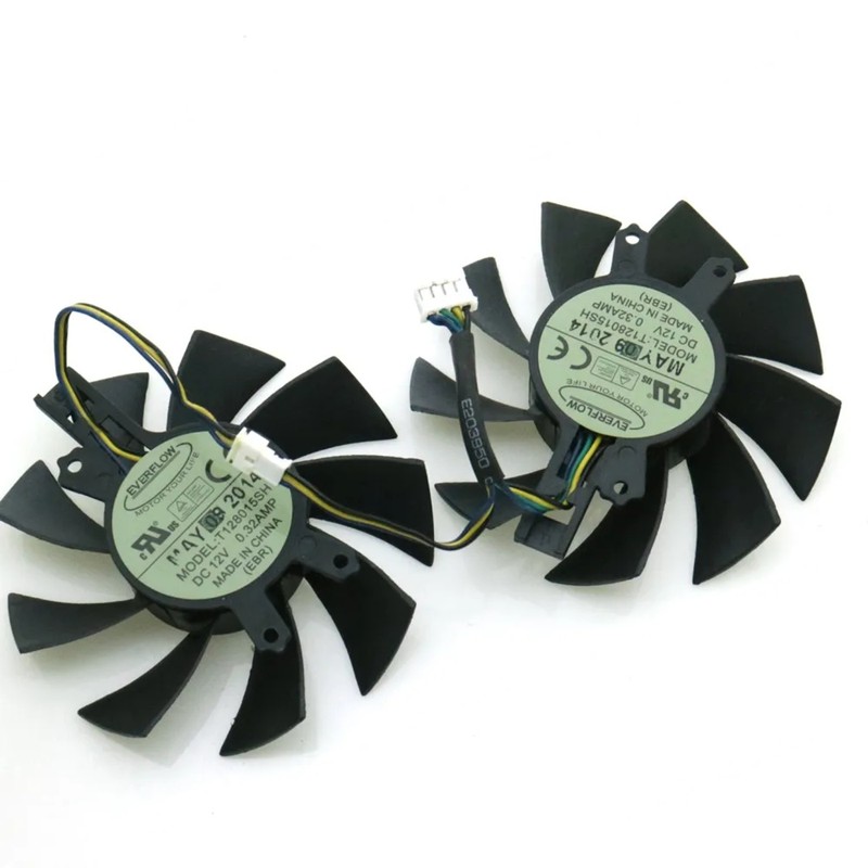 T128015SH - Everflow 75mm 4-Pin GPU Fan for GTX | JVS Informática