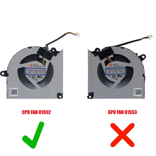 PABD1A010SHR-N527 - Ventilateur CPU pour MSI Pulse 16 AI | JVS Informática