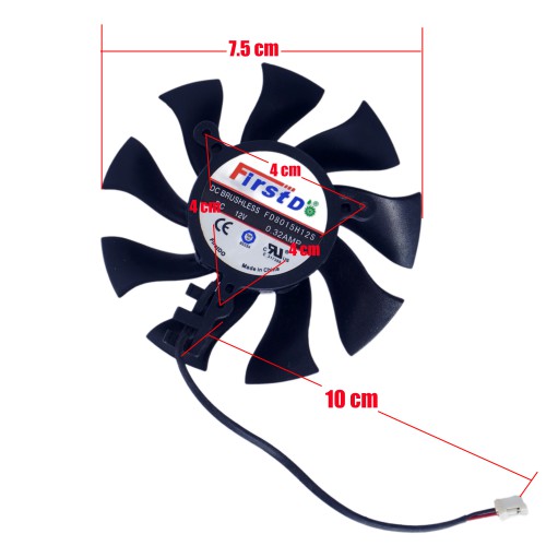 FD8015H12S 75mm GPU Fan for ATi Radeon and Mac Pro | JVS Informática